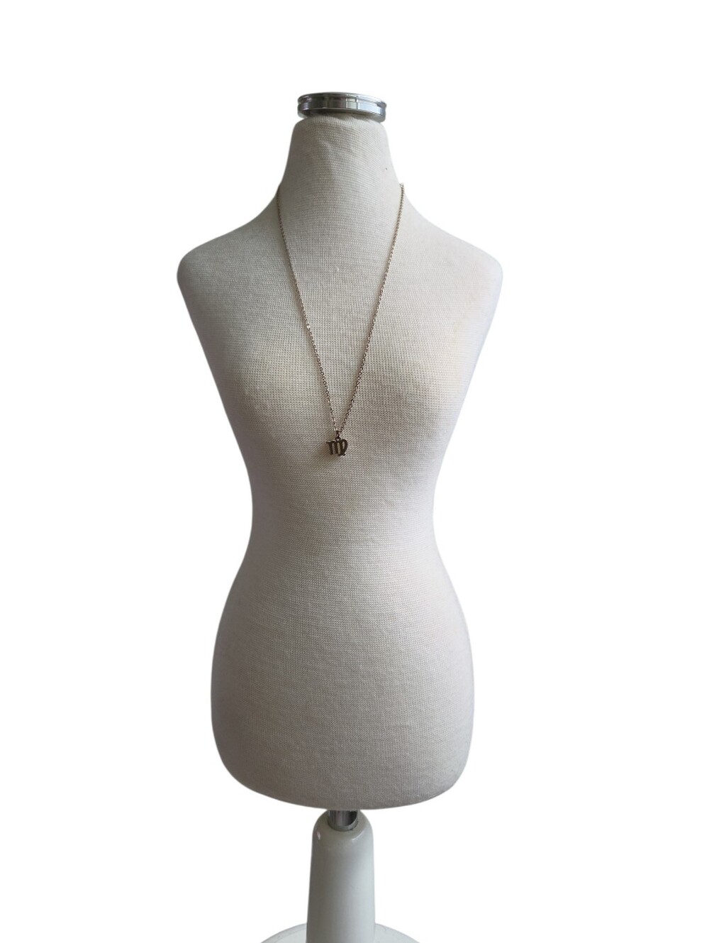 Gold Toned Zodiac Virgo Pendant Necklace 16"